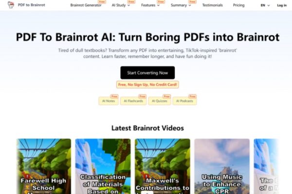 Pdf to Brainrot: Turning “I’ll Read It Later” PDFs into Watchable Study Minutes 