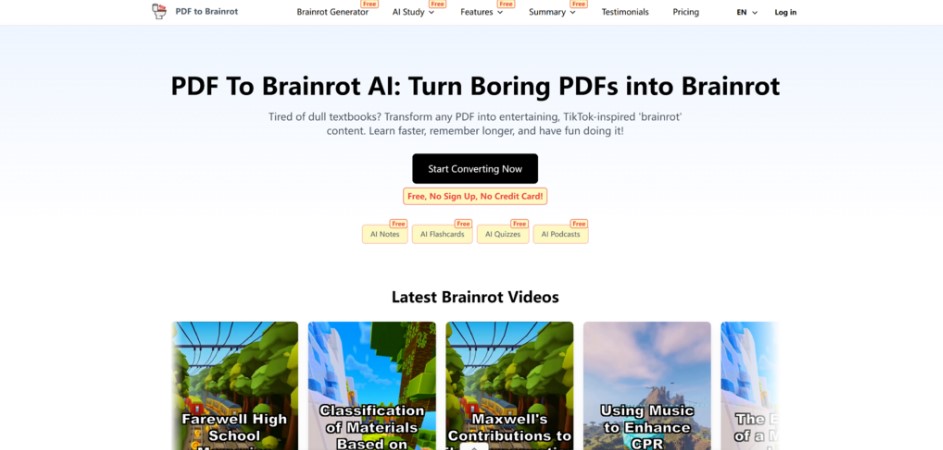 Pdf to Brainrot: Turning “I’ll Read It Later” PDFs into Watchable Study Minutes 